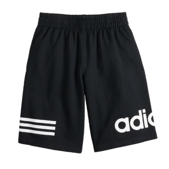 black adidas cotton shorts